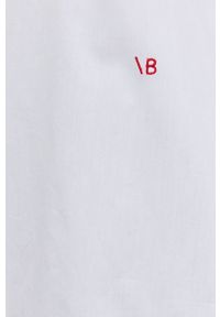 VICTORIA BECKHAM - Victoria Beckham Bluzka bawełniana damska kolor biały gładka. Okazja: na co dzień. Kolor: biały. Materiał: bawełna. Długość: krótkie. Wzór: gładki. Styl: casual #5