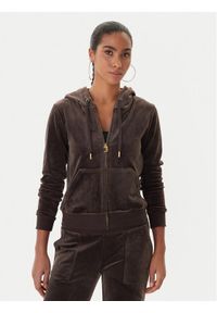 Juicy Couture Bluza Robertson JCAP176G Brązowy Slim Fit. Kolor: brązowy. Materiał: syntetyk #1