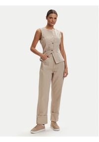 only - ONLY Kamizelka Everly 15364370 Beżowy Regular Fit. Kolor: beżowy. Materiał: bawełna #4