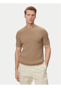 JOOP! Jeans Sweter Sandero 30101597 Beżowy jasny Regular Fit. Kolor: beżowy. Materiał: bawełna #1