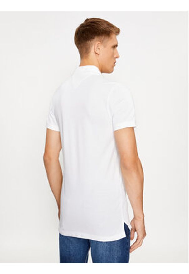 Tommy Jeans Polo Placket DM0DM15370 Biały Slim Fit. Typ kołnierza: polo. Kolor: biały. Materiał: bawełna