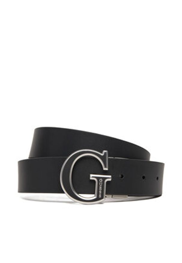 Guess Pasek Damski BM7869 P6135 Czarny. Kolor: czarny. Materiał: skóra