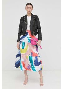 Pinko ramoneska skórzana damska kolor czarny przejściowa. Okazja: na co dzień. Kolor: czarny. Materiał: skóra. Styl: casual, klasyczny #4