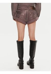 One Teaspoon Szorty jeansowe 26553 Brązowy Regular Fit. Kolor: brązowy. Materiał: bawełna #4