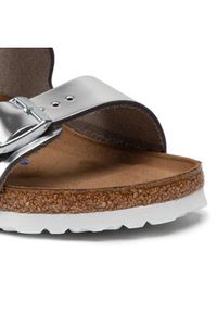 Birkenstock Klapki Arizona Metallic 1005961 Srebrny. Kolor: srebrny. Materiał: skóra #5