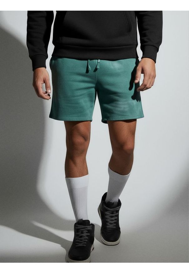 Sinsay - Luźne szorty wiązane w talii - zielony. Kolor: zielony