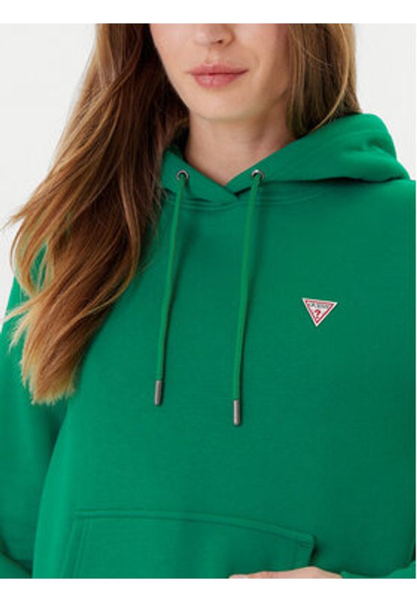 Guess Jeans Bluza W4YQ04 KC811 Zielony Regular Fit. Kolor: zielony. Materiał: bawełna