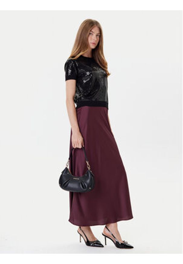 Guess Sweter W5YR21 Z3E70 Czarny Regular Fit. Kolor: czarny. Materiał: wiskoza