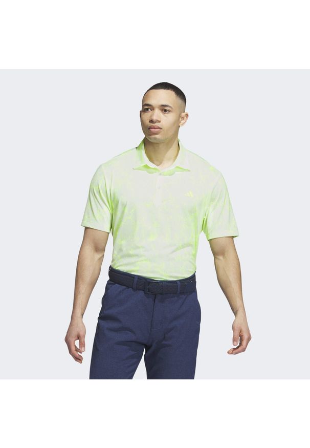 Adidas - Koszulka polo Ultimate365 Print. Typ kołnierza: polo. Kolor: biały. Materiał: materiał. Wzór: nadruk. Styl: sportowy