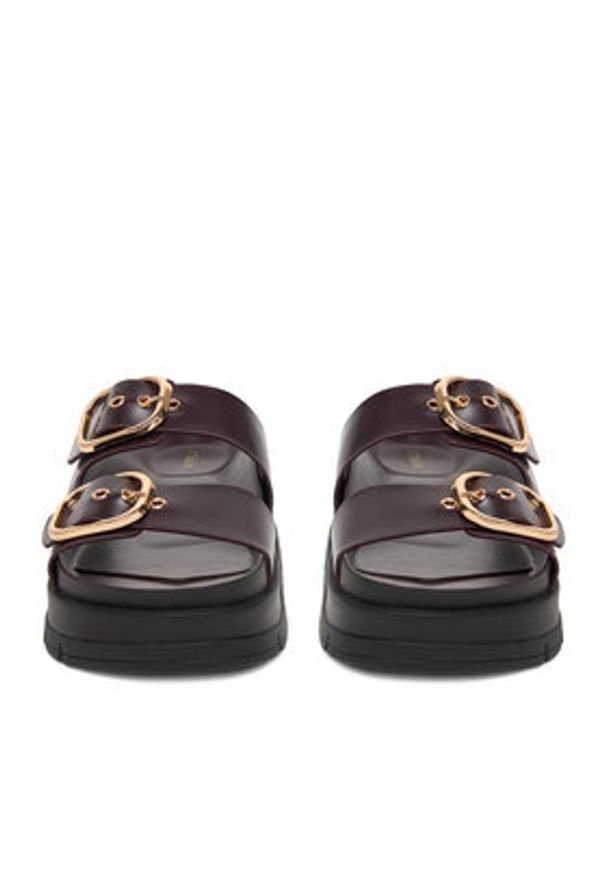 DeeZee Klapki CEO-HY62273-2 Bordowy. Kolor: czerwony. Materiał: materiał