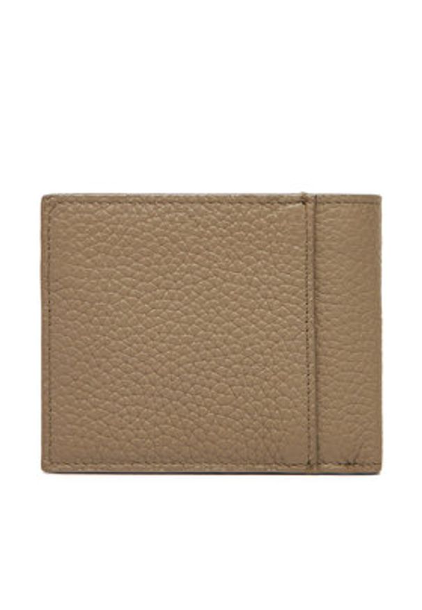Calvin Klein Portfel męski Ck Leather Billfold W Zip Coin LV04D1028G Beżowy. Kolor: beżowy. Materiał: skóra