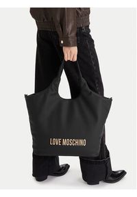 Love Moschino - LOVE MOSCHINO Torebka JC4396PP0NKD000A Czarny. Kolor: czarny. Materiał: skórzane