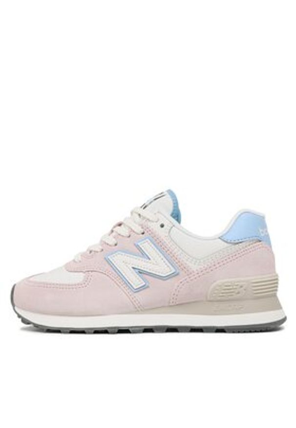 New Balance Sneakersy WL574QC Różowy. Kolor: różowy. Materiał: zamsz, skóra. Model: New Balance 574
