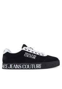 Versace Jeans Couture Sneakersy 78YA3SK6 Czarny. Kolor: czarny. Materiał: skóra, zamsz