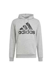 Adidas - Bluza z kapturem adidas Essentials Fleece Big Logo, Mężczyźni. Typ kołnierza: kaptur. Kolor: czarny, szary, wielokolorowy. Materiał: bawełna, materiał. Sport: fitness