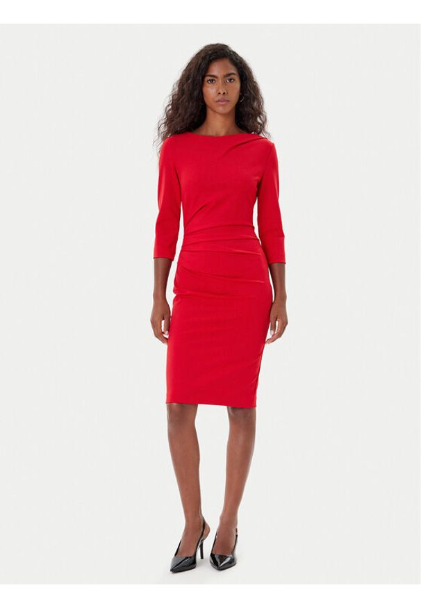Rinascimento Sukienka koktajlowa CFC0126154003 Czerwony Slim Fit. Kolor: czerwony. Materiał: syntetyk. Styl: wizytowy
