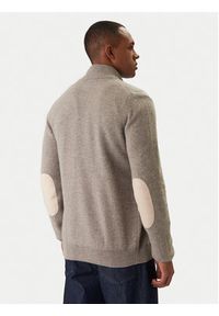 Barbour Kardigan Patch Zip Thru MKN0731ST16 Beżowy Regular Fit. Kolor: beżowy. Materiał: wełna #4