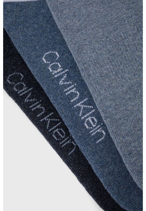 Calvin Klein Skarpetki (3-pack) męskie kolor niebieski. Kolor: niebieski