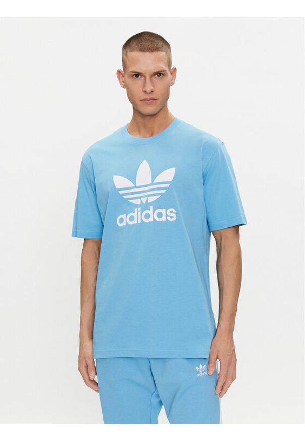 Adidas - adidas T-Shirt adicolor Trefoil IR7980 Niebieski Regular Fit. Kolor: niebieski. Materiał: bawełna