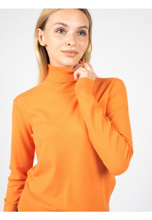 Silvian Heach Sweter "Nunteg" | PGA22144LU | Nunteg | Kobieta | Pomarańczowy. Typ kołnierza: golf. Kolor: pomarańczowy. Materiał: poliester, wiskoza, nylon