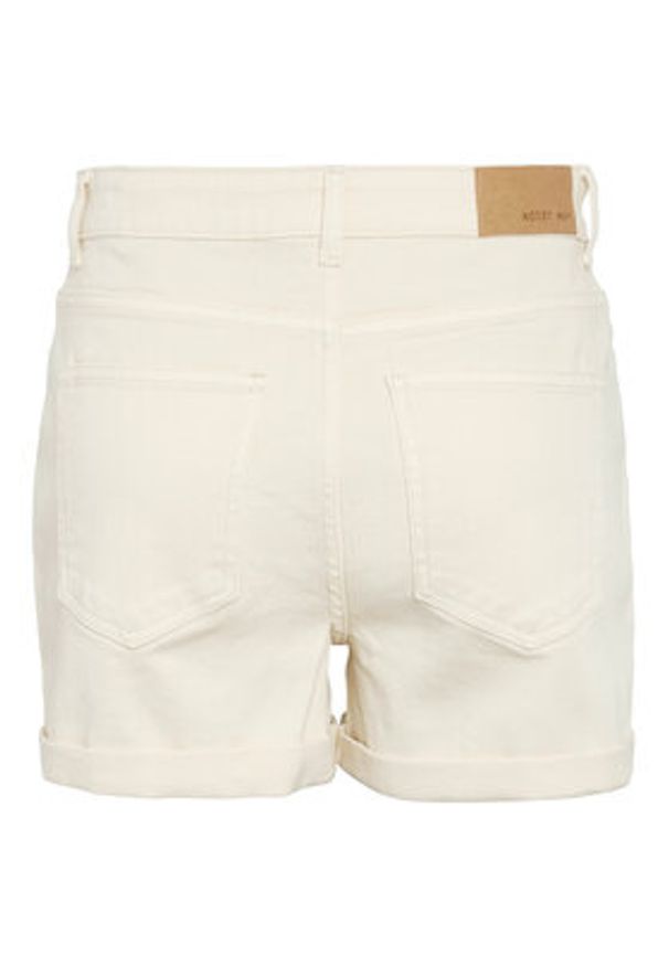 Noisy may - Noisy May Szorty jeansowe Moni 27029546 Beżowy Slim Fit. Kolor: beżowy. Materiał: bawełna