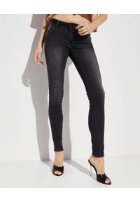 ONETEASPOON - Czarne jeansowe rurki Freebirds II Mid Waist. Kolor: czarny. Wzór: aplikacja