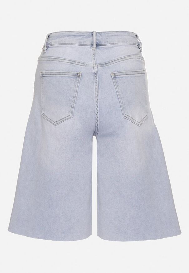 Born2be - Jasnoniebieskie Szorty Bawełniane Bermudy Jeansowe z Wyższym Stanem Tenacea. Okazja: na co dzień. Stan: podwyższony. Kolor: niebieski. Materiał: jeans, bawełna. Styl: elegancki, casual