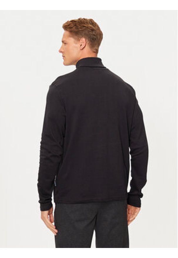 Hechter Paris Golf 75001 142905 Czarny Regular Fit. Typ kołnierza: golf. Kolor: czarny. Materiał: bawełna