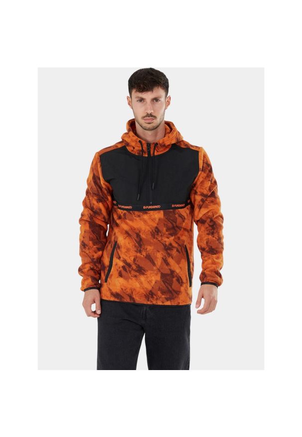 FUNDANGO - Bluza Męska Fundango Exodus Hybrid. Kolor: żółty, czarny, wielokolorowy, pomarańczowy