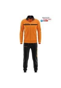 Givova One Dres Polarfleece z zamkiem 3XS (chłopiec). Okazja: na uczelnię. Kolor: czarny, pomarańczowy, wielokolorowy. Materiał: dresówka. Styl: sportowy
