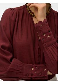 Vero Moda Koszula Irina 10338396 Bordowy Regular Fit. Kolor: czerwony. Materiał: wiskoza #3