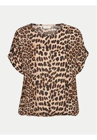 Kaffe T-Shirt Amber 10508257 Brązowy Relaxed Fit. Kolor: brązowy. Materiał: wiskoza #3