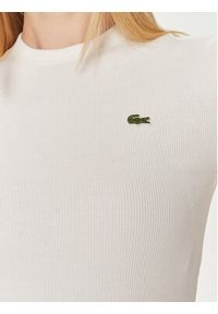 Lacoste T-Shirt TF5538 Biały Regular Fit. Kolor: biały. Materiał: bawełna #3