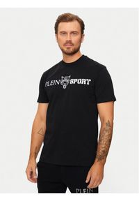 Plein Sport T-Shirt AADC MTK7197 SJY001N Czarny Regular Fit. Kolor: czarny. Materiał: bawełna. Styl: sportowy #1