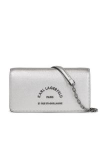 Karl Lagerfeld - KARL LAGERFELD Torebka 240W3247 Srebrny. Kolor: srebrny. Materiał: skórzane