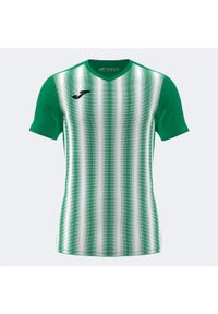 Koszulka do piłki nożnej męska Joma Boy Inter II z krótkim rękawem. Kolor: wielokolorowy, biały, zielony. Długość rękawa: krótki rękaw. Długość: krótkie. Sport: piłka nożna #1