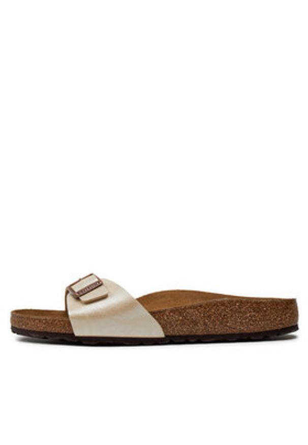Birkenstock Klapki Madrid 0940153 Beżowy. Kolor: beżowy. Materiał: skóra