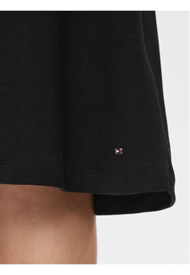 TOMMY HILFIGER - Tommy Hilfiger Sukienka codzienna WW0WW40731 Czarny Regular Fit. Okazja: na co dzień. Kolor: czarny. Materiał: bawełna. Typ sukienki: proste. Styl: casual