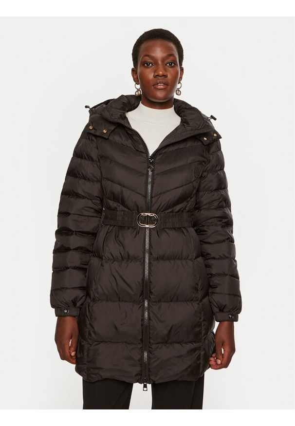 TwinSet - TWINSET Kurtka puchowa 242TP2182 Czarny Slim Fit. Kolor: czarny. Materiał: syntetyk. Sezon: zima