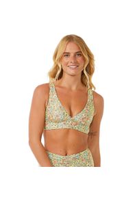 RIPCURL - Góra od stroju kąpielowego Rip Curl Sea Of Dreams Revo Halter. Kolor: zielony