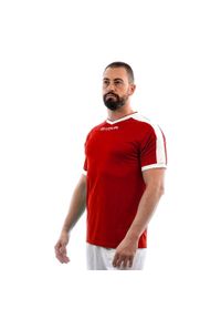 Givova - Męska Koszulka Interlock Revolution. Kolor: biały, czerwony, wielokolorowy. Sport: turystyka piesza