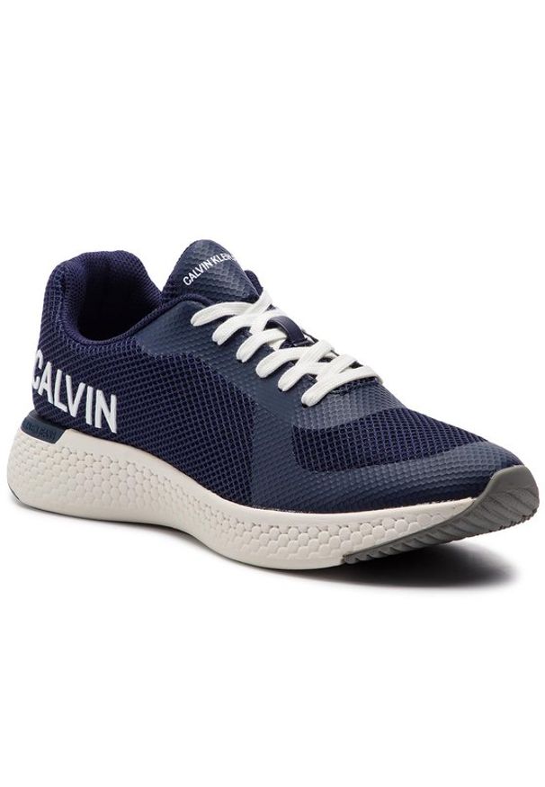 Calvin Klein Jeans Sneakersy Amos S0584 Granatowy. Kolor: niebieski. Materiał: materiał