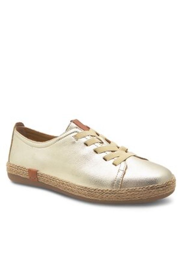 Lasocki Espadryle WI16-BENTA-01 Złoty. Kolor: złoty. Materiał: skóra