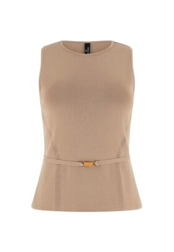 Marciano Guess Sweter 181087 Brązowy Classic Fit. Kolor: brązowy