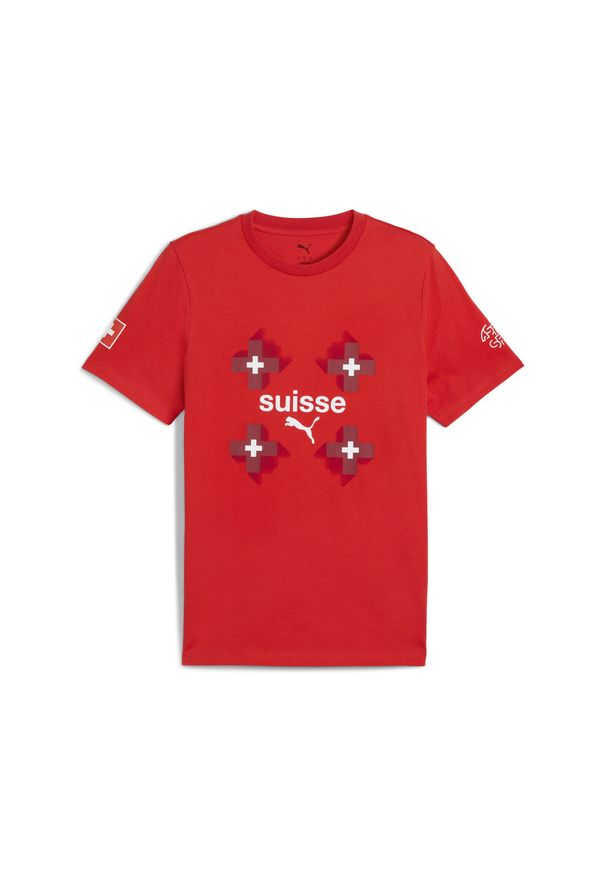 Puma - Męska koszulka ftblCulture Szwajcaria PUMA. Kolor: wielokolorowy, biały, czerwony. Sport: piłka nożna