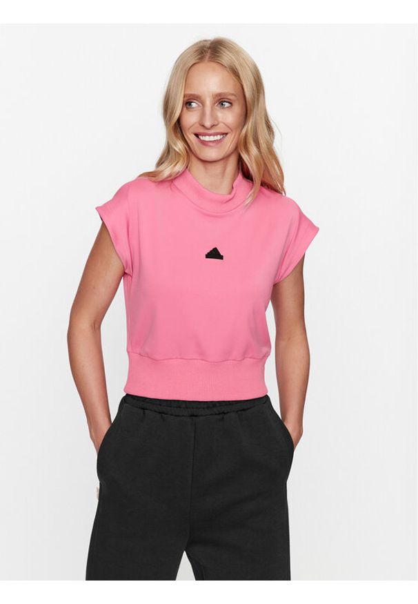 Adidas - adidas T-Shirt IM4915 Różowy Slim Fit. Kolor: różowy. Materiał: syntetyk