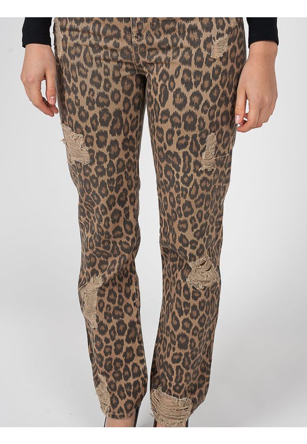 Pinko Jeansy "Gaia" | 1J0U2 Y84J | Kobieta | Wielokolorowy. Okazja: na co dzień. Kolor: wielokolorowy. Wzór: motyw zwierzęcy. Sezon: lato. Styl: casual, elegancki, klasyczny