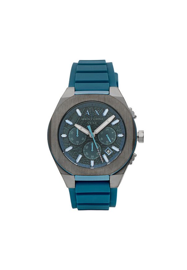 Armani Exchange Zegarek Sync AX4291 Granatowy. Kolor: niebieski. Materiał: syntetyk
