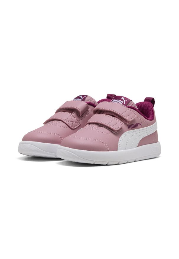 Puma - Sneakersy dla małych dzieci Courtflex V3 PUMA Poised Pink White Berry. Kolor: biały, wielokolorowy, różowy