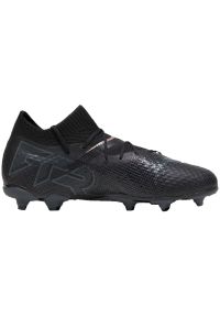 Buty piłkarskie Puma Future 7 Pro FG/AG Jr 107728 02 czarne. Kolor: czarny. Materiał: dzianina. Szerokość cholewki: normalna. Sport: piłka nożna
